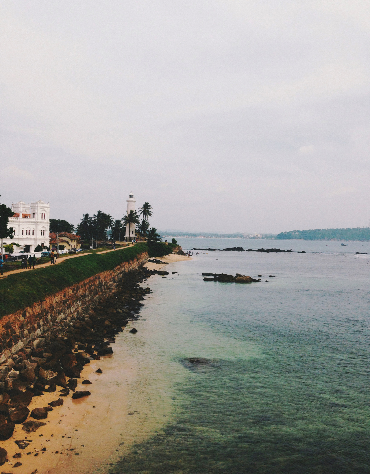 Coastal buildings overlooking the water